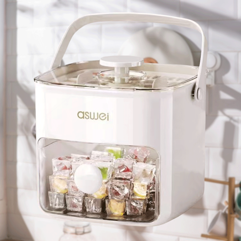 White Portable Ice Maker with Large Capacity for Small Spaces