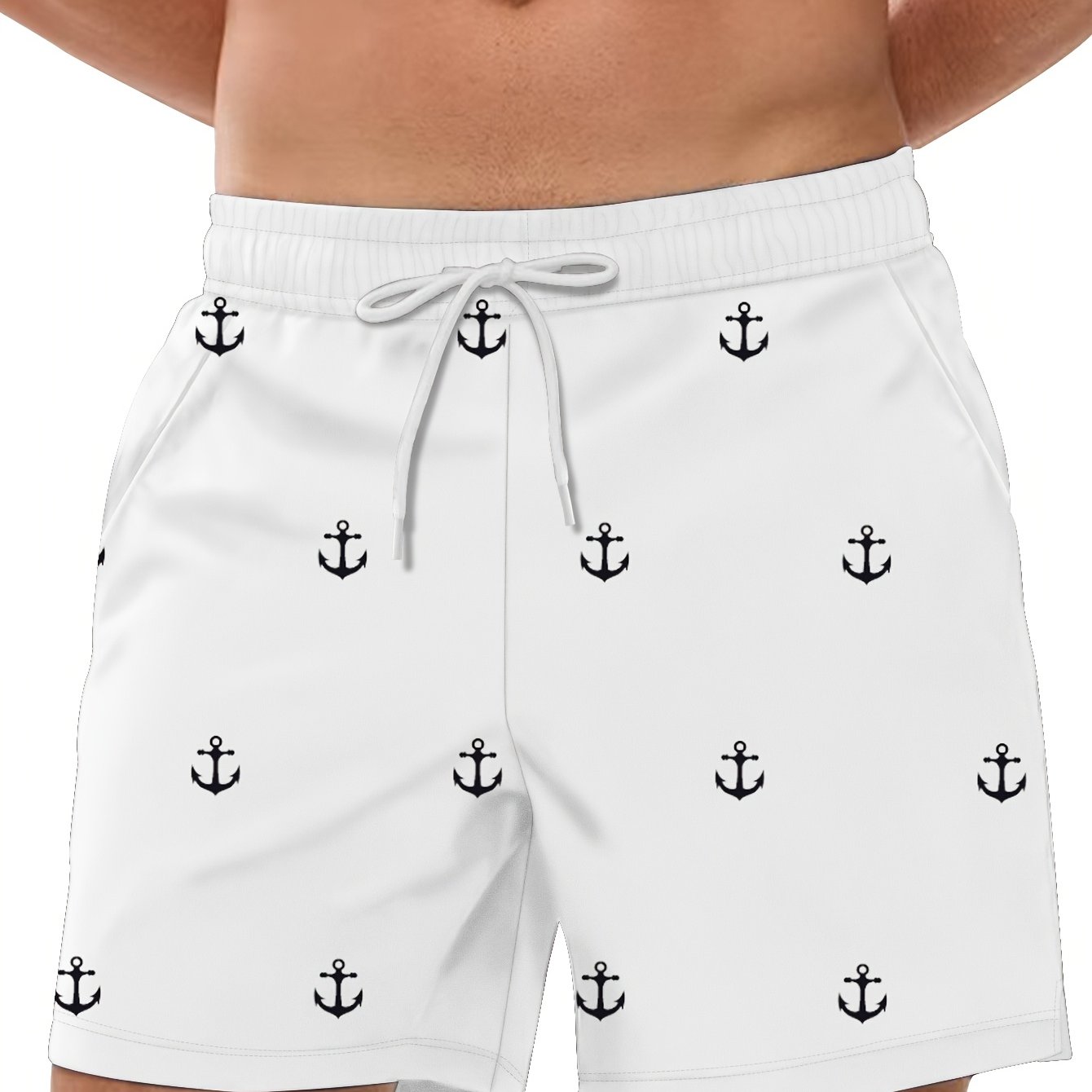 Men's Summer Beach Shorts Print Polyester Regular Fit Vacation Style