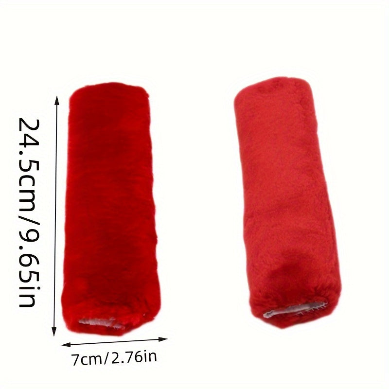 Unisex Plush Car Safety Belt Covers Shoulder Protectors Winter Interior Accessories
