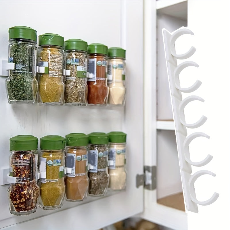 Compact Wall Mount Spice Rack Adjustable Size Kitchen Storage Organizer