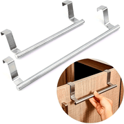 Stainless Steel Towel Hanger Rack for Kitchen Cabinet Door Storage