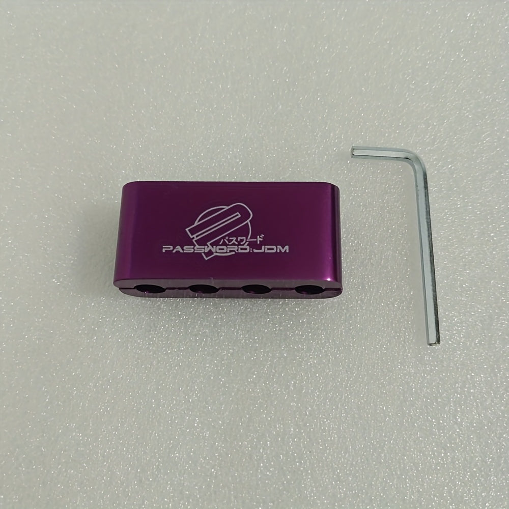 Universal Aluminum Spark Plug Wire Loom 4-Hole Wire Organizer Sleeve for Car Ignition System