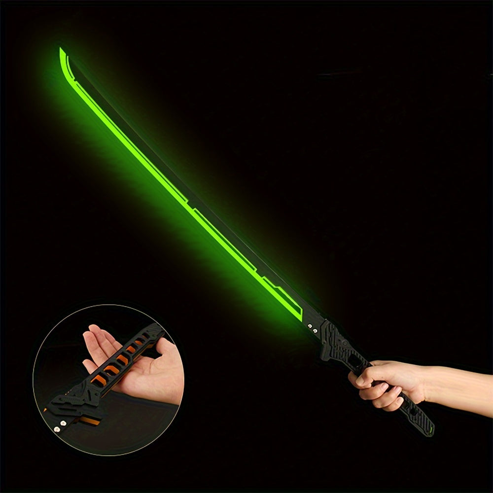 LED Illuminated Samurai Sword Replica 80cm Acrylic Cyberpunk Katana for Cosplay Party Photography