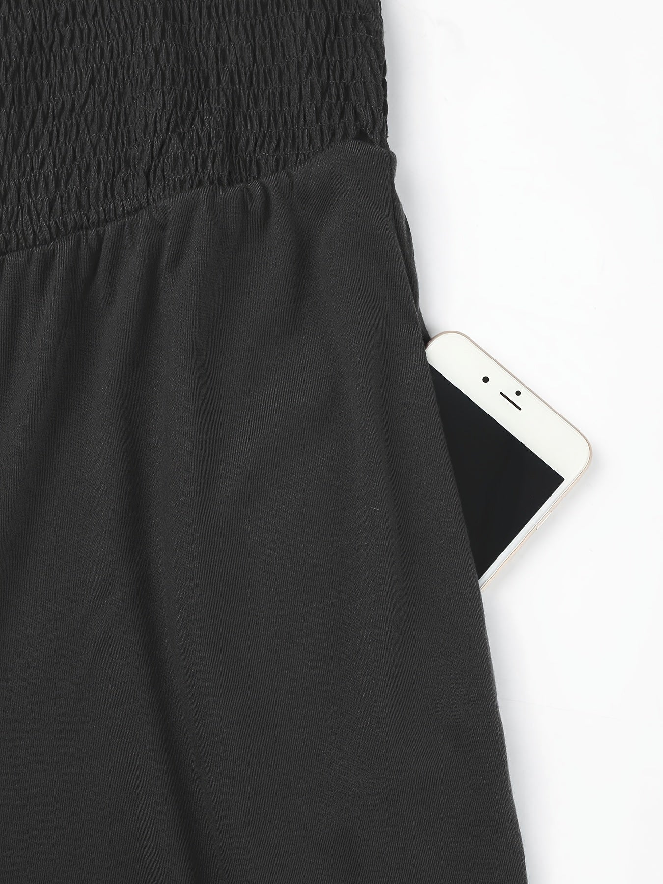 Plus Size Women's Off-Shoulder Sleeveless Jumpsuit Lightweight Stretchy H-Line with Pockets