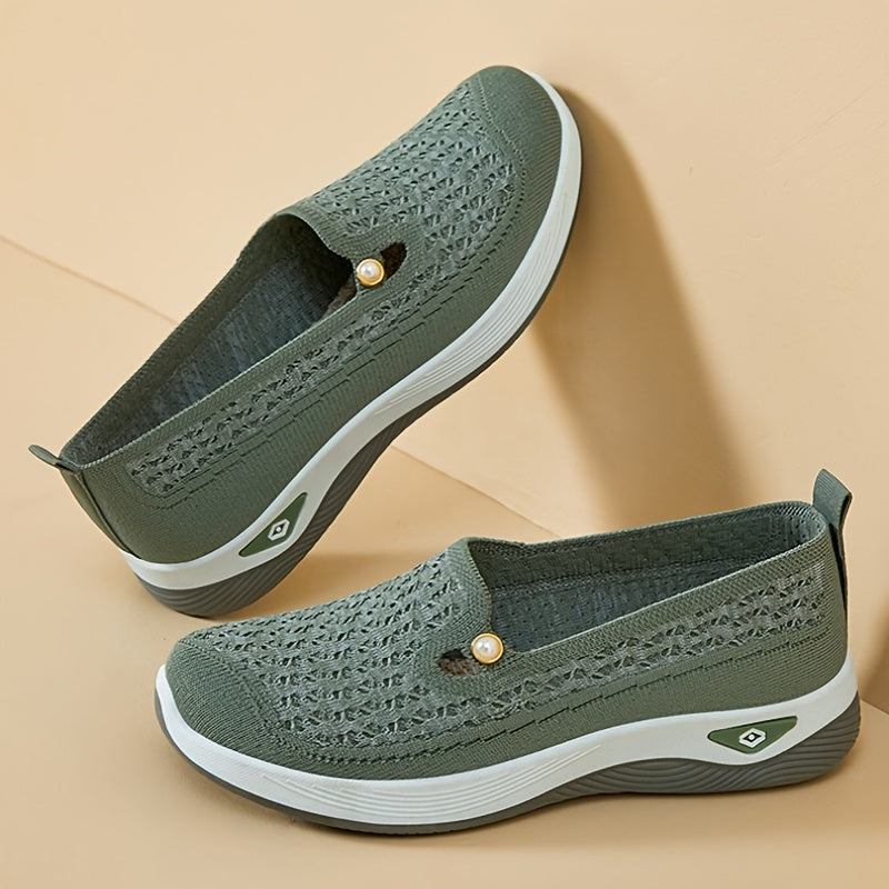 Zapatos casuales para mujer con punta abierta, suela gruesa, cómodos, calzado de primavera