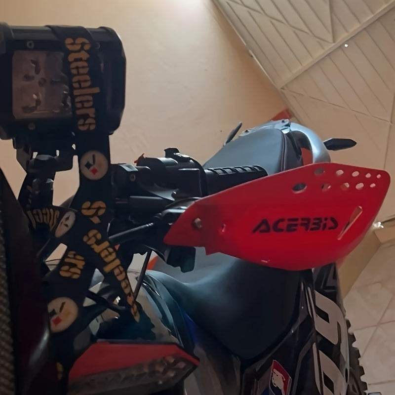 Off Road Motorcycle Hand Guards Carbon Fiber Look Dual-Sided Protective Shields for Dirt Bikes