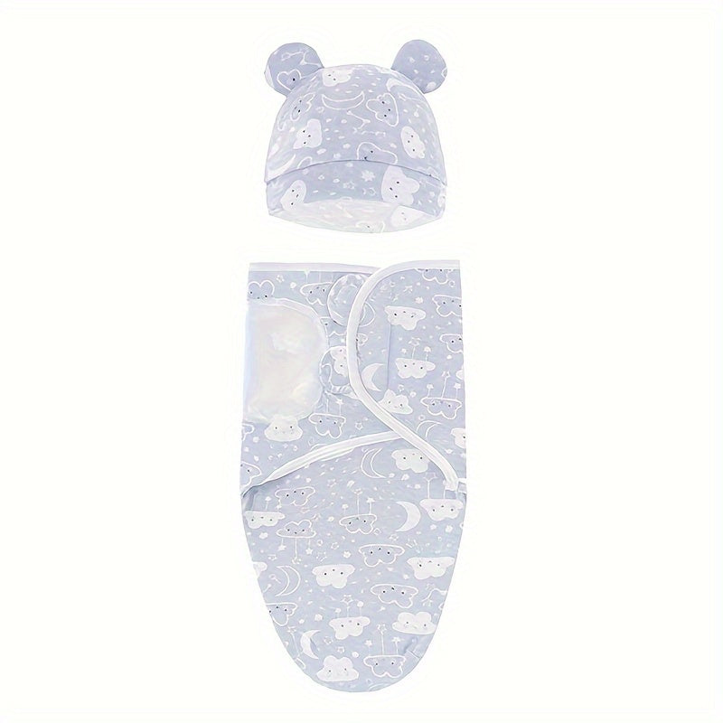 Baby Towel and Hat Set with Cartoon Blanket and Soft Quilt for Newborns