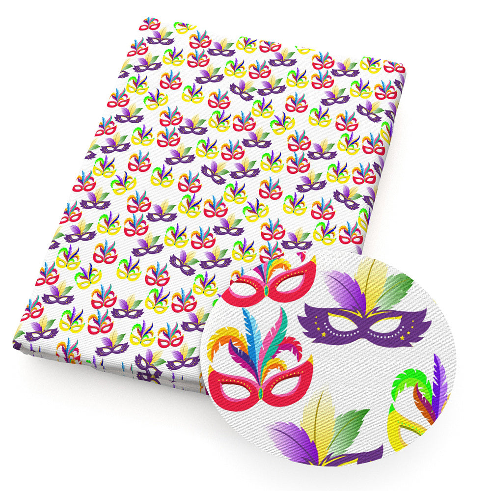 Polyester Quilting Fabric 17.7x19.68 Inch Mardi Gras Series Precut for Patchwork
