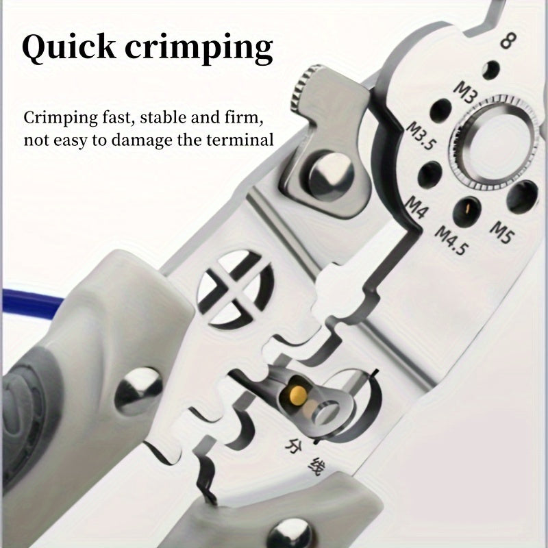 Industrial-Grade Stainless Steel Wire Cutter and Stripper Pliers with Measurement Markings for Electrical Wiring Tasks