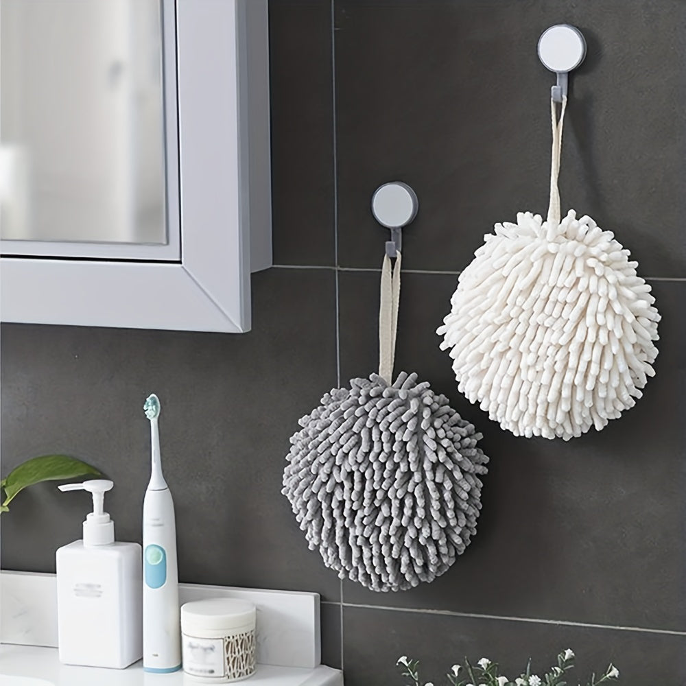 Chenille Hand Towels Quick Dry Absorbent with Hanging Loop for Bathroom Kitchen