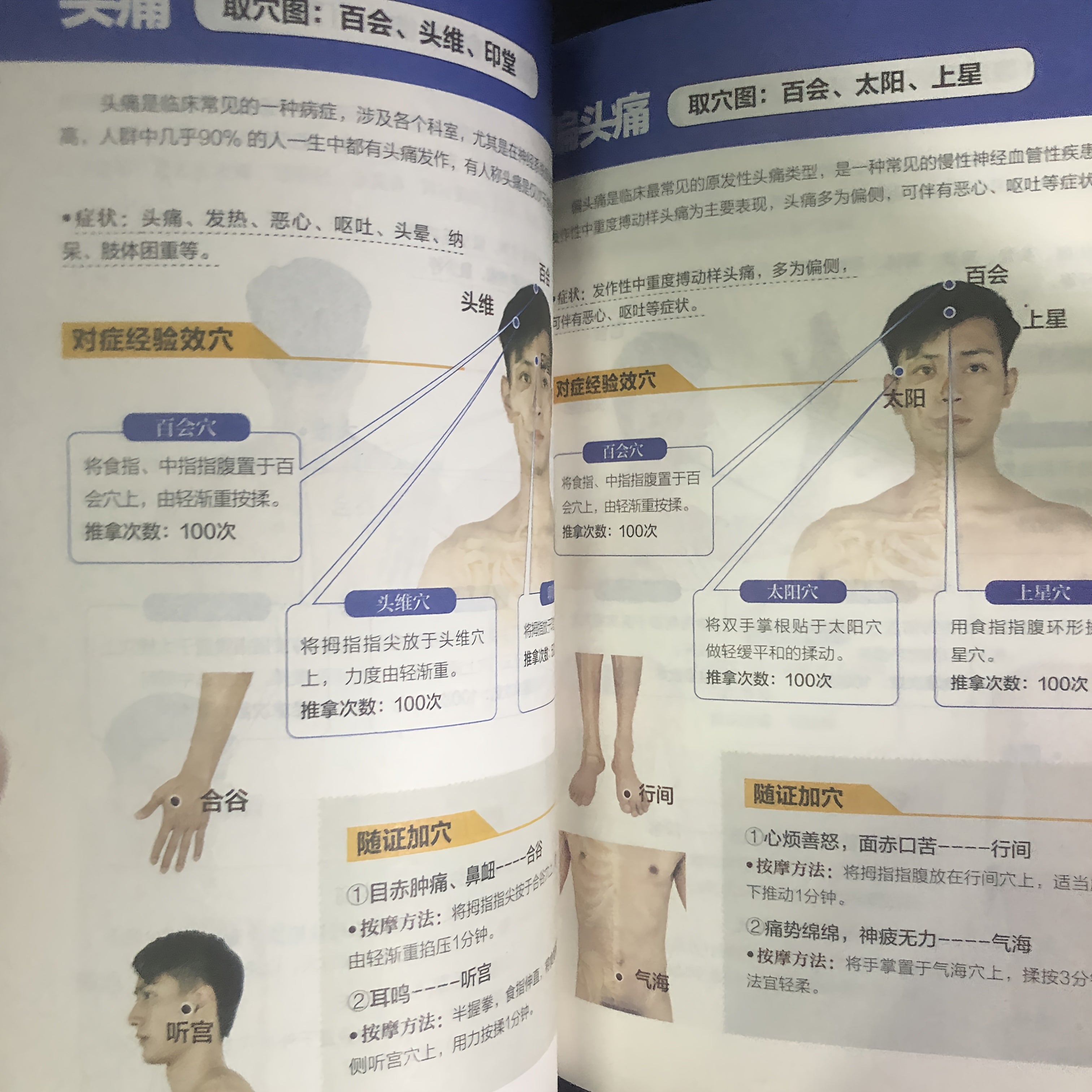 Chinese Language Book on Meridian and Acupoint Massage, Illustrated Guide, 2018