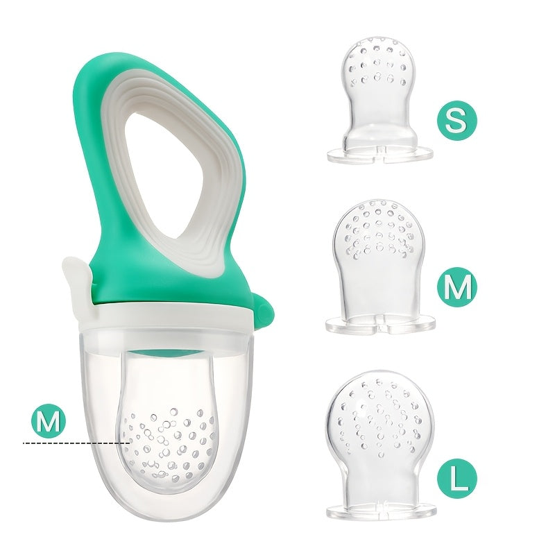 Juego de alimentadores de silicona para frutas para niños, 5 piezas, libres de BPA, aptos para lavavajillas, bolsas de malla intercambiables para bebés