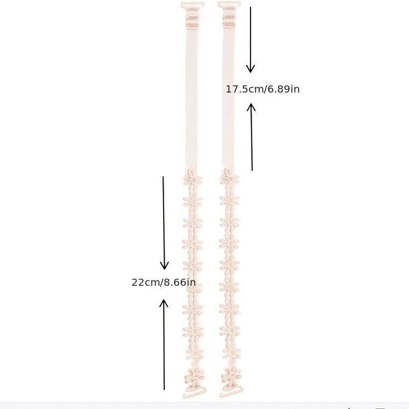 Adjustable Lace Flower Underwear Straps for Women Seamless Lingerie Accessories