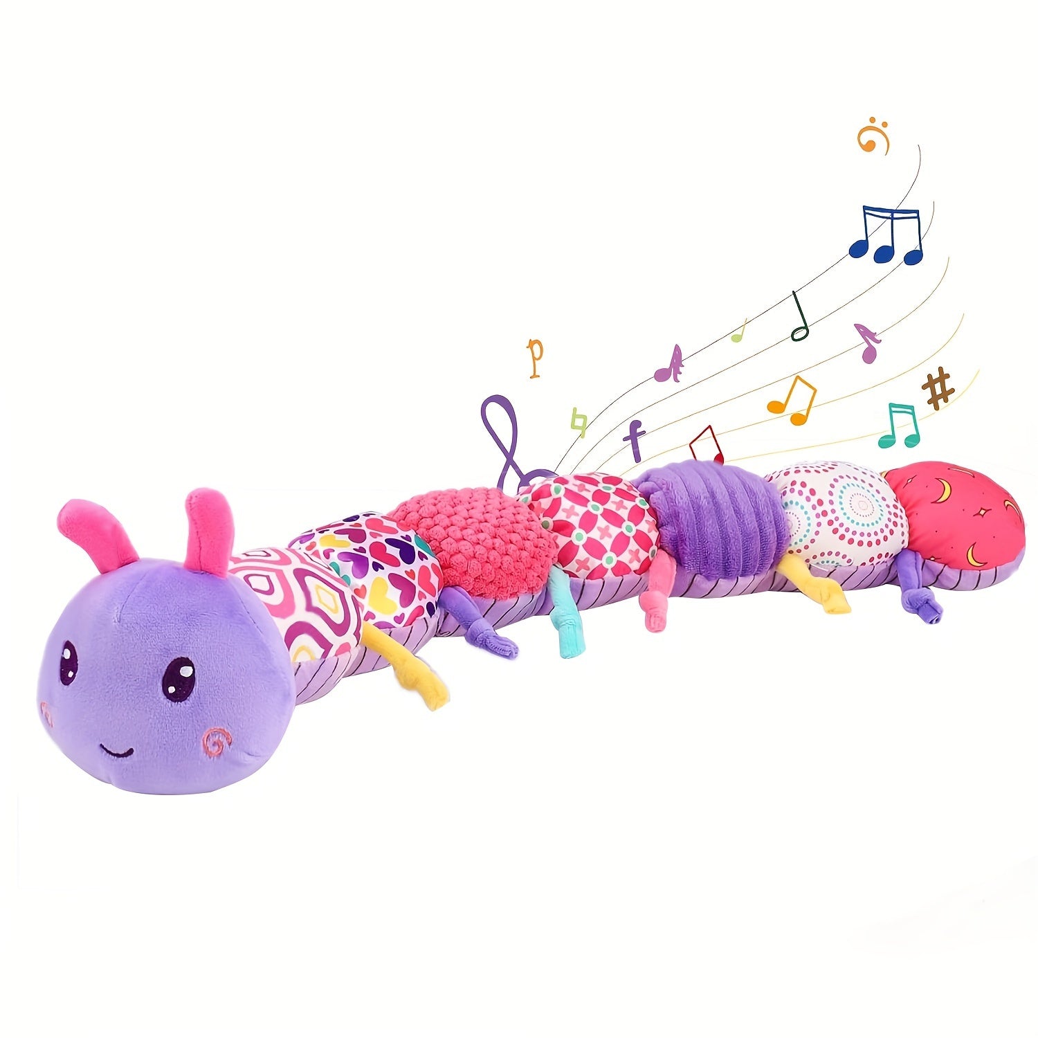 Kichkina yumshoq o'yinchoq, 0+ oylik chaqaloqlar uchun, ko'p rangli polyester, chayqash va krinkle sezgir o'yinchoq