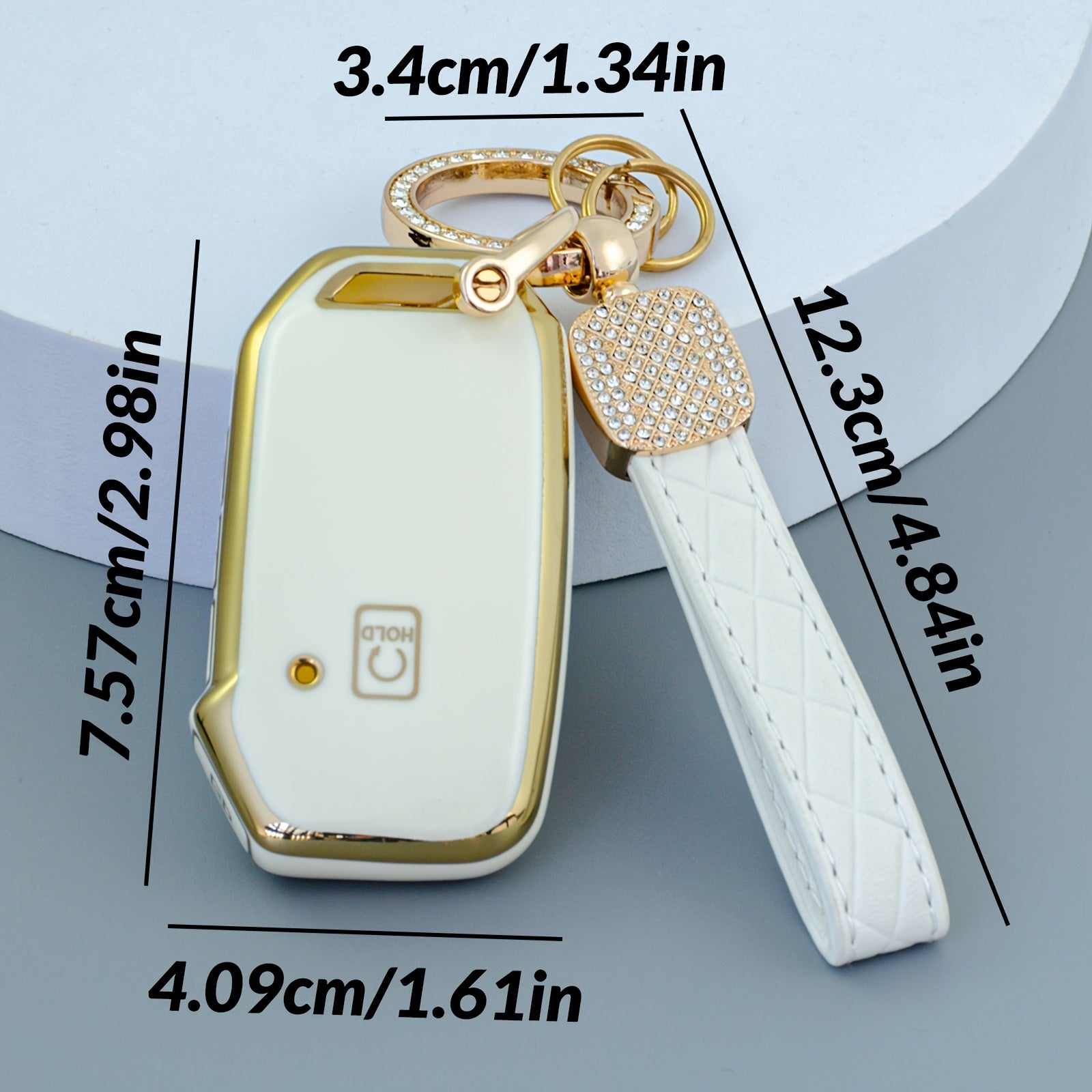 TPU Key Fob Cover Protective Case with Keychain for SUV and Sedan Vehicles