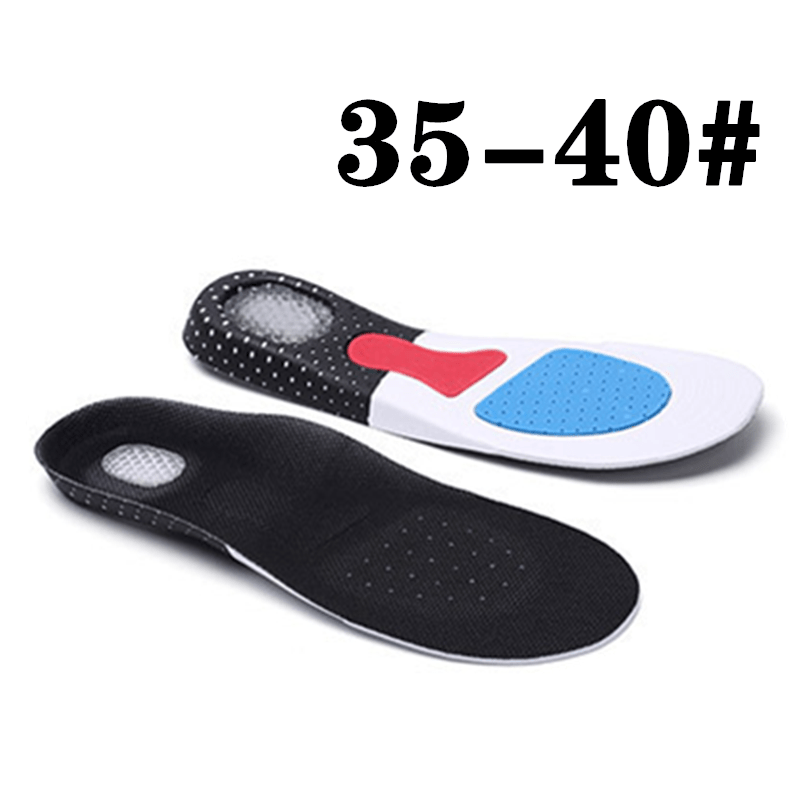 Unisex Orthopedic Insoles with Memory Foam Gel Inserts Arch Support Shock Absorption for Sports Shoes