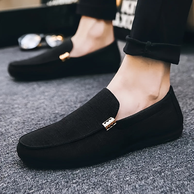 Men's Canvas Loafers Slip-On Casual Shoes for Outdoor Street Wear