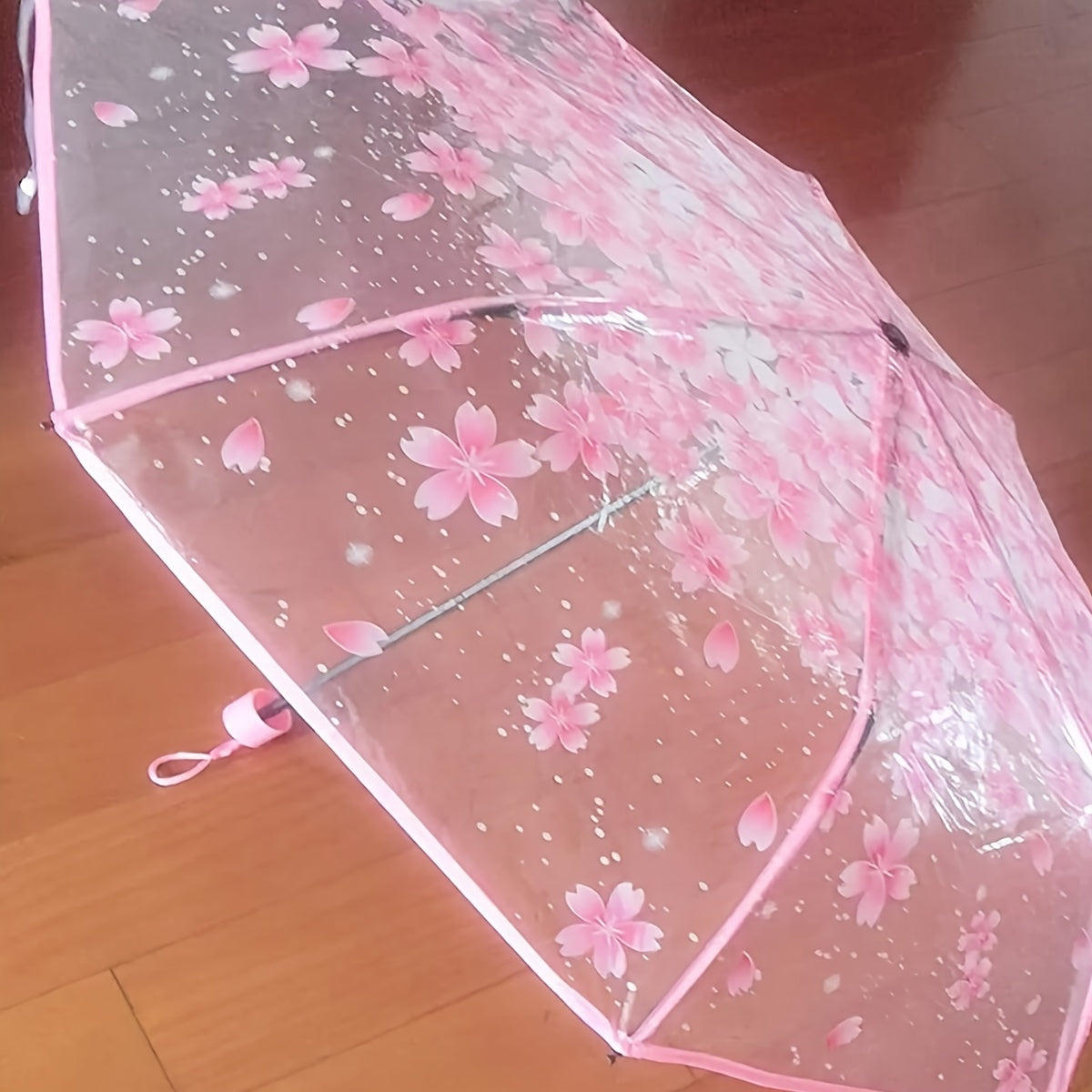 Paraguas de cerezo en flor impermeable, a prueba de viento, compacto, para viajes, escuela y oficina, con 8 varillas