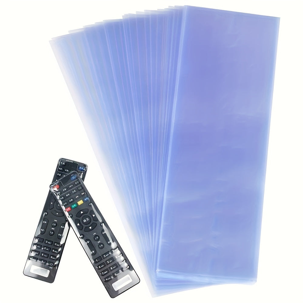 20pcs Clear Heat Shrink Wrap Bags for Remote Controls Waterproof Dustproof Protective Film