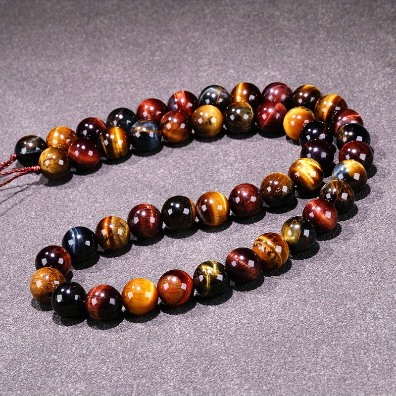 Natural Three-Color Tiger Eye Beads for Jewelry Making Wholesale