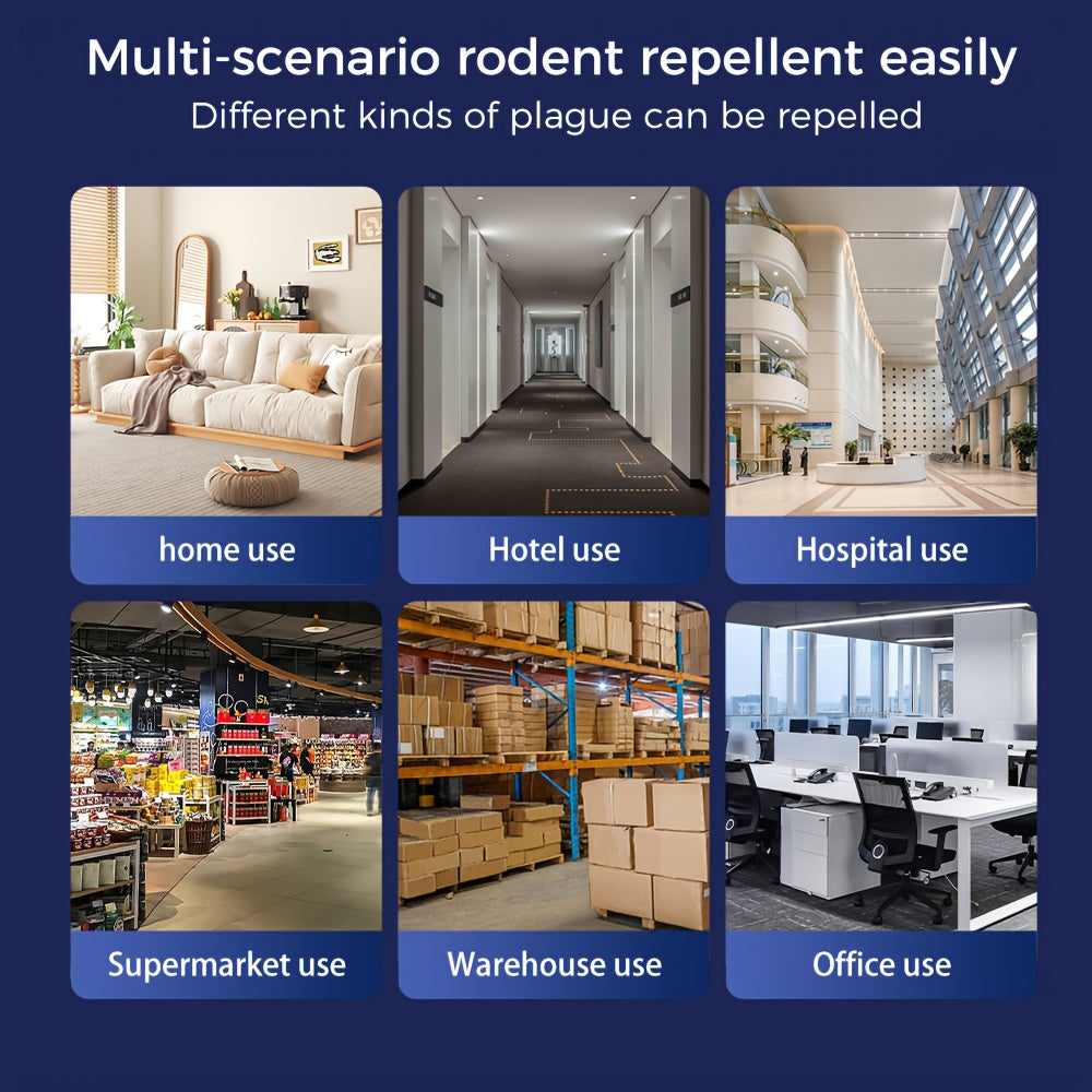 360° Внутренний USB-отпугиватель вредителей для мышей и белок с 3 режимами