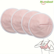 Organic Bamboo Nursing Pads Reusable Waterproof 4 Pack for Breastfeeding Menstrual Care
