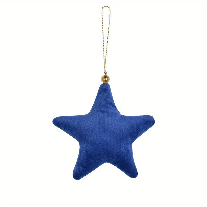 Velvet Christmas Star Ornament for Tree and Home Decoration