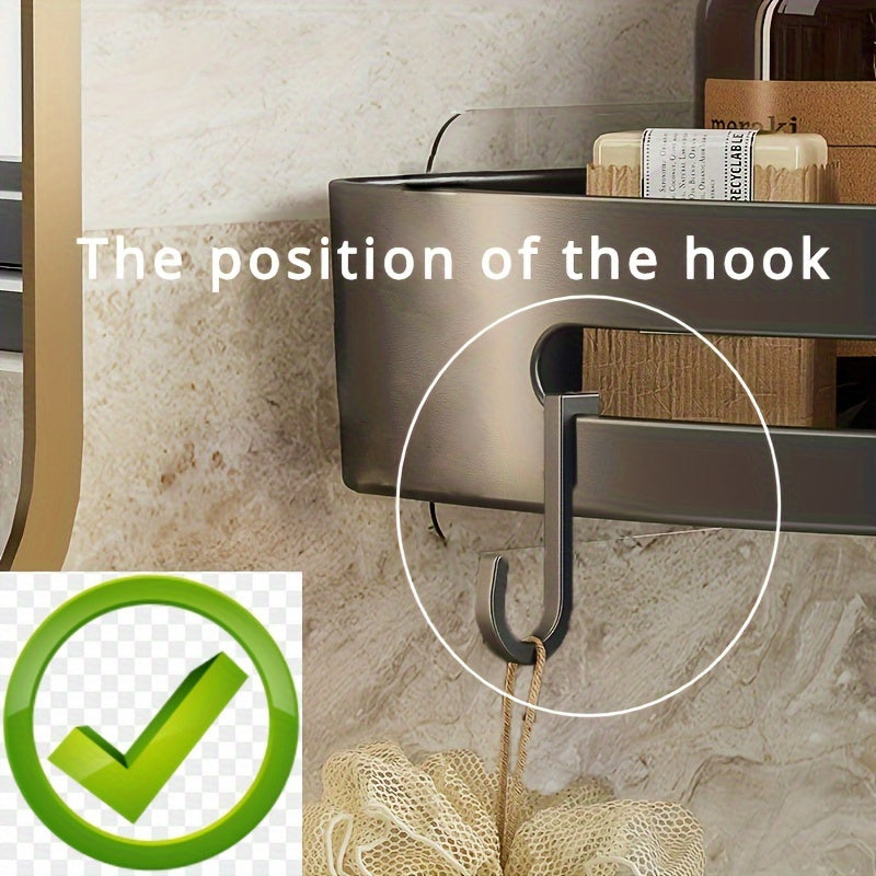 Triangle Corner Bathroom Shelf Space Saver for Shower Organizing Shampoo and Cosmetics