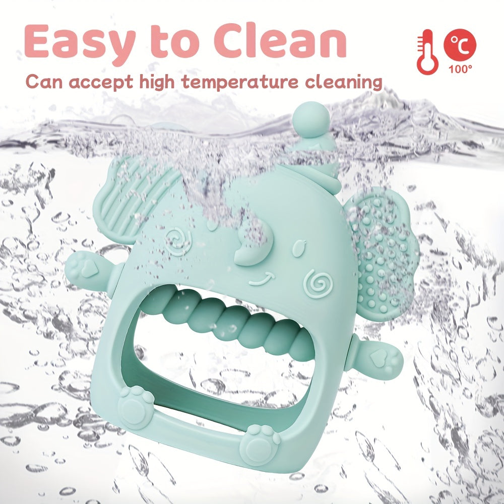 Baby Silicone Teether Mitten Non-Slip BPA-Free Cartoon Washable for Teething