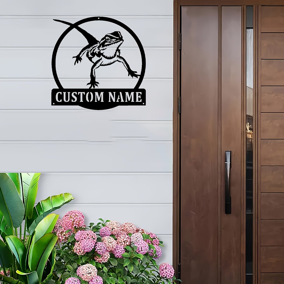 Bearded Dragon Metal Wall Art Custom Name Room Decor Unique Gift