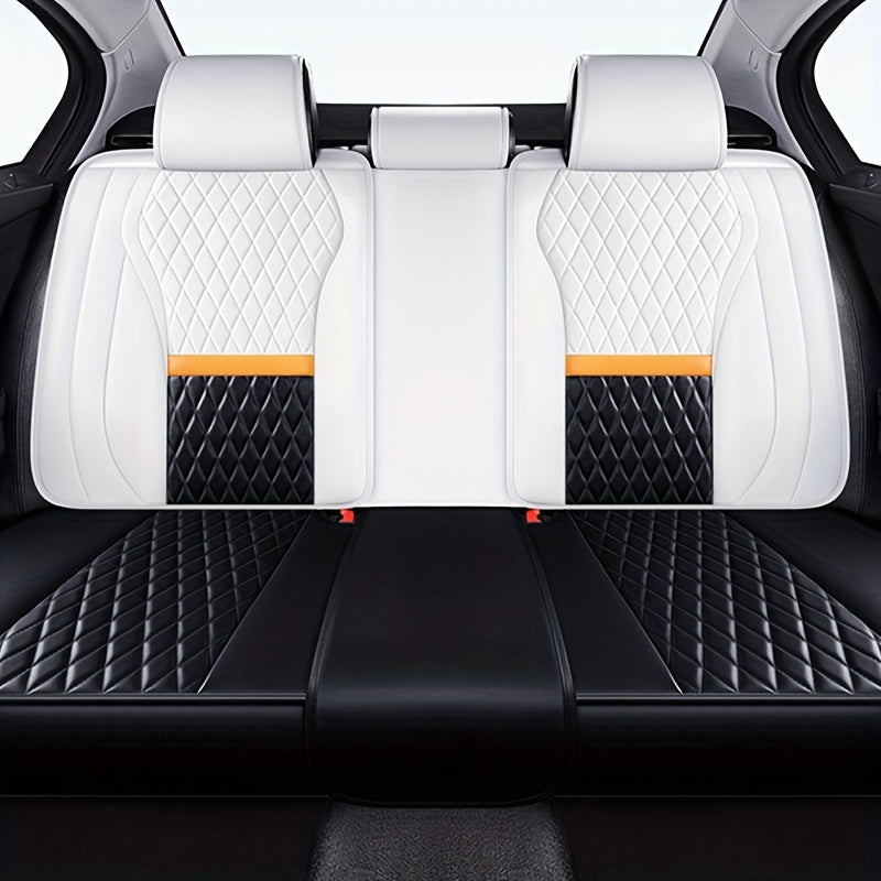 Napa charmida to'rtburchak tikuvli, krokodil tuzilishi dizayni bilan 5 o'rinli avtomobil o'rindiqlari uchun hashamatli qoplamalar. Sedanlar, SUVlar va furgonlar uchun mos keladi. Moslashuvchan bosh tayanchlari, to'liq qoplama. Qora, oq ranglarda mavjud.