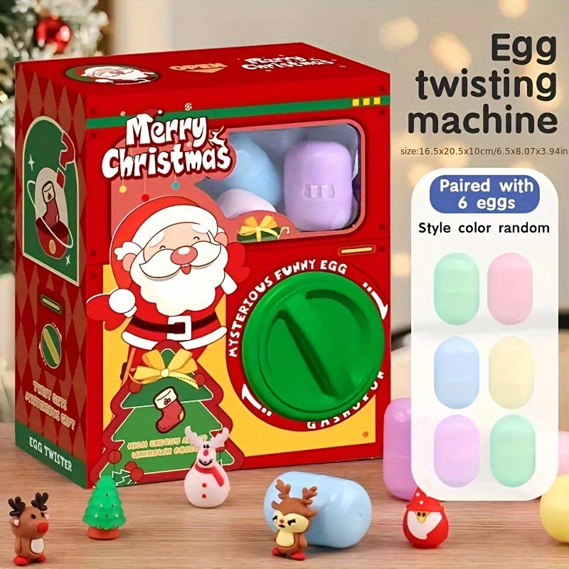 Kids Christmas Gift Gashapon Machine Toy with 6 Random Eggs