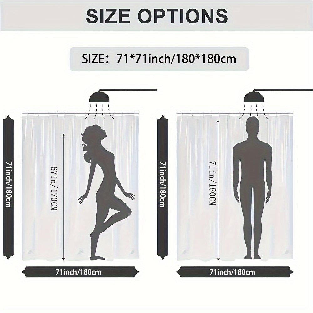 Синий геометрический занавес для душа с крючками, водонепроницаемый и стираемый в машине, идеален для окон и декора ванной.