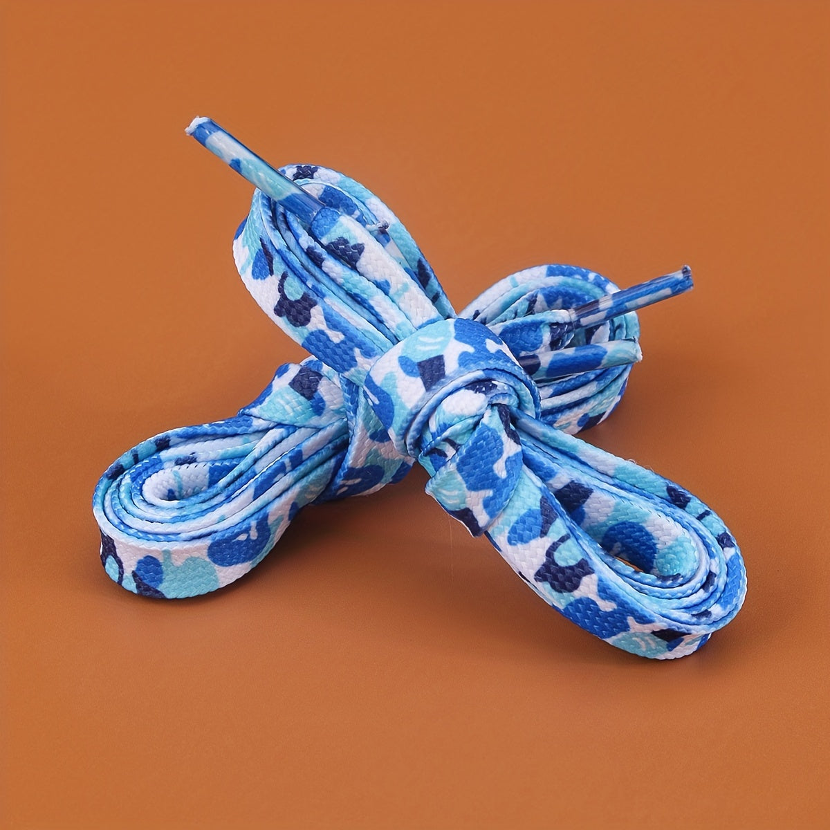 Unisex Camouflage Printed Shoelaces Durable Polyester for Sneakers and Canvas Shoes