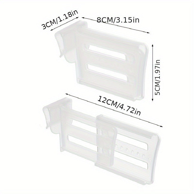 4/8 Pcs Adjustable Plastic Refrigerator Organizer Set Clear Storage Bins Dividers