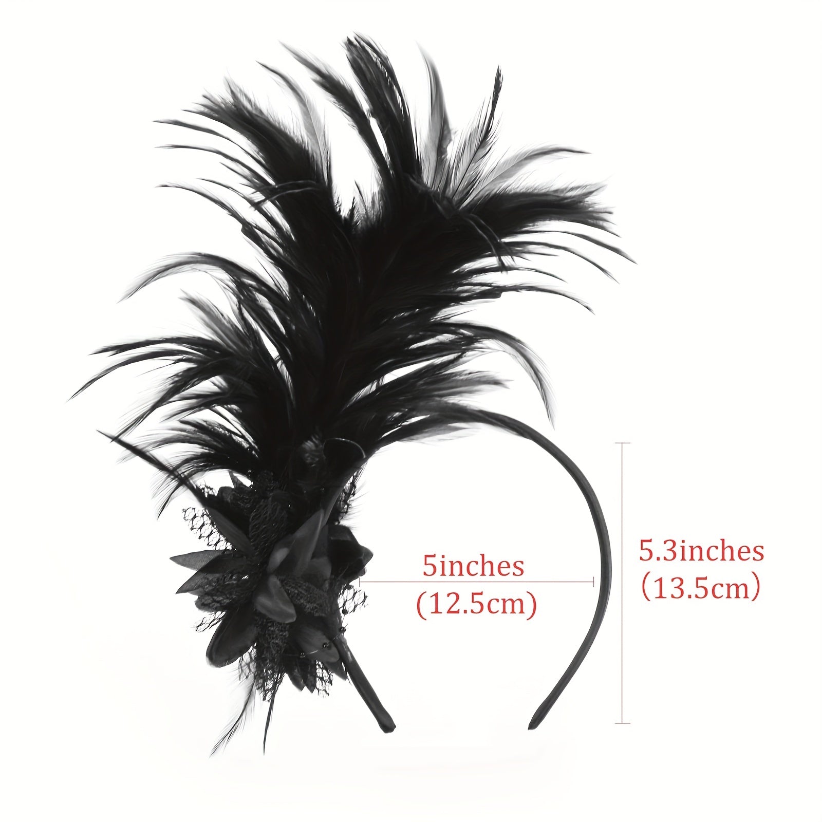 Пуховая повязка на голову-фасцинатор - Аксессуары для волос, идеально подходящие для коктейльных вечеринок и чаепитий