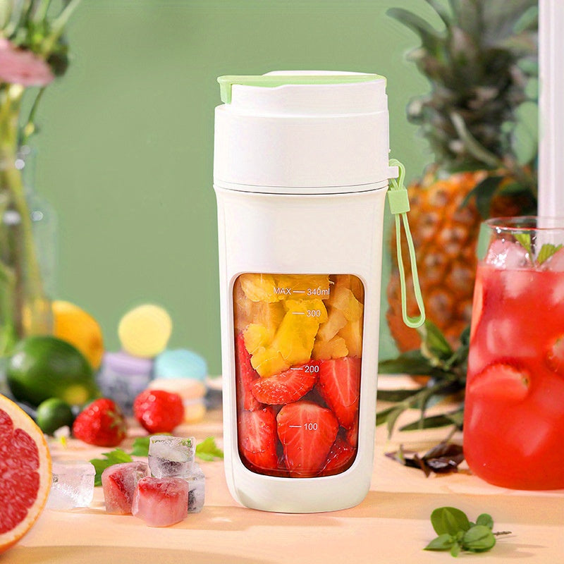 Licuadora inalámbrica portátil USB taza de jugo para viajar con 10 cuchillas y batería recargable