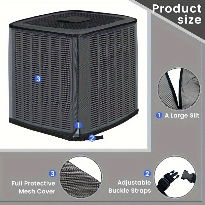 Funda ajustable de malla para aire acondicionado para protección exterior durante todo el año