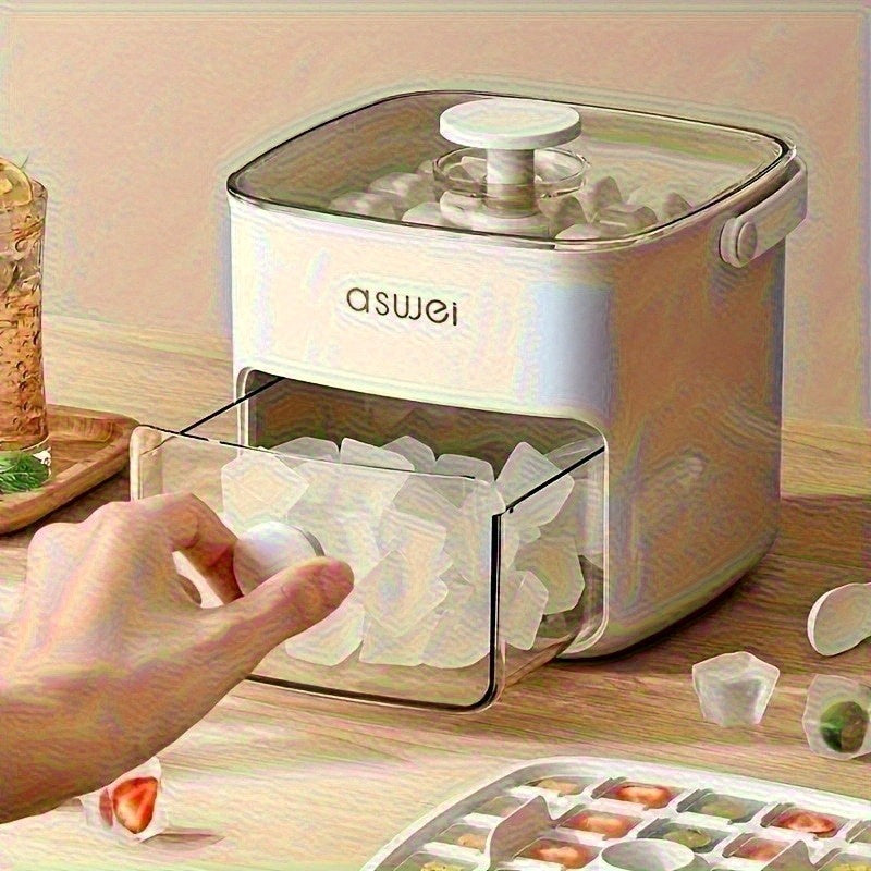 Home Double Layer Ice Maker Countertop Ice Cube Machine Food Grade Safe