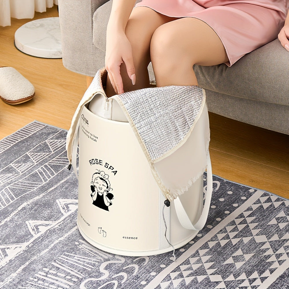 Qattiq va joyni tejaydigan yig'iladigan oyoq vannasi chelak, qopqoq bilan, uy, yotoqxona, ochiq havoda va hammomda foydalanish uchun izolyatsiyalangan spa havzasi - ko'chma va ko'p maqsadli oyoqni namlash yechimi