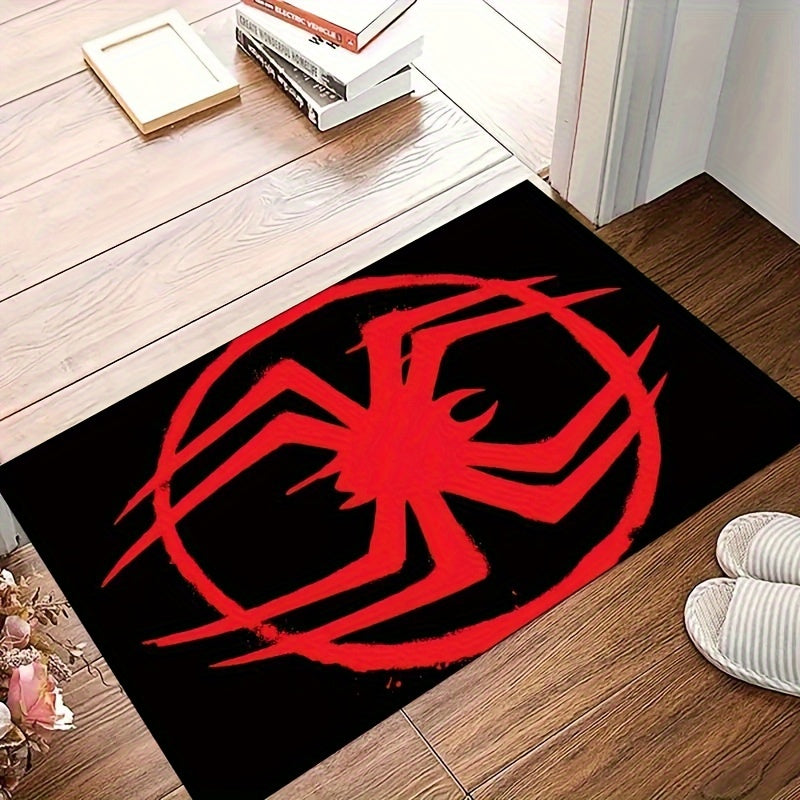 3D Spider Web Pattern Area Rug Non-Slip Stain-Resistant Machine Washable for Living Room Bedroom