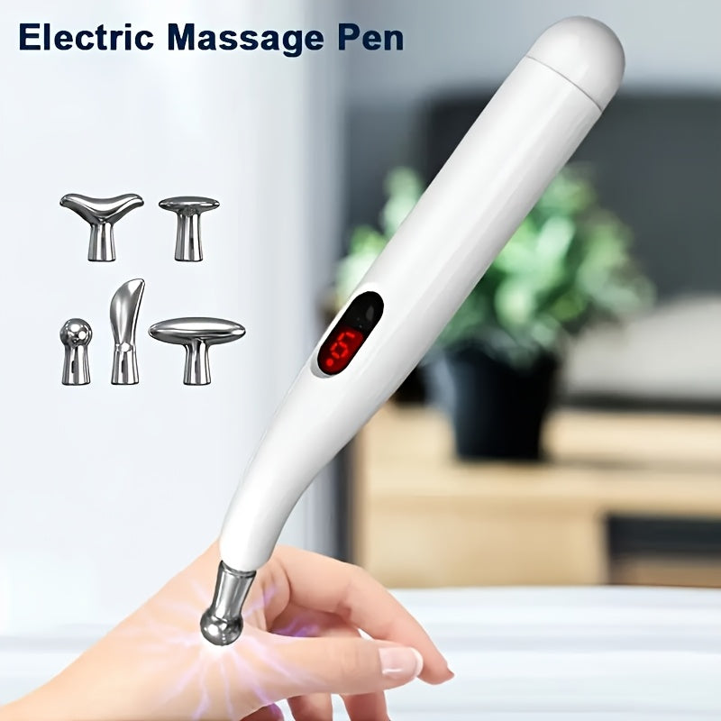 Electric Massage Pen with Rechargeable Lithium Battery, Adjustable Intensity for Back Neck Waist