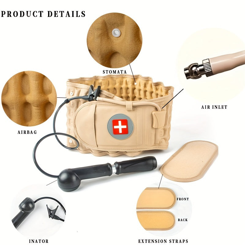 Inflatable Lumbar Support Belt for Waist Support During Sports and Daily Use