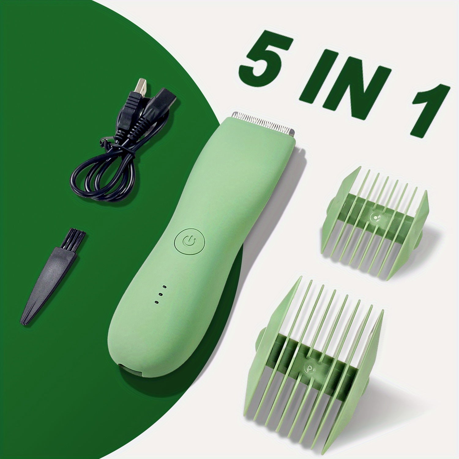 Men's Body Hair Trimmer with Ceramic Blade Rechargeable Electric Grooming Tool for Men and Women
