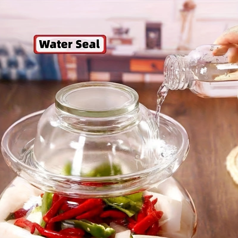 Fermentation Jar with Water Seal Lid for Pickles and Fermentation