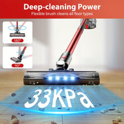 Qisqichli tozalash qurilmasi 200W, shovqinsiz motor, 33KPa kuchli suv olish, 2L chang qopqog'i, 50 minut ishlash vaqti, jim, yengil