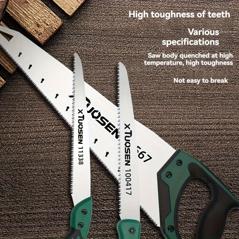 21-Inch Hand Saw for Woodworking with Ergonomic Grip Rust-Proof Triple-Serrated Blade for Pruning Felling