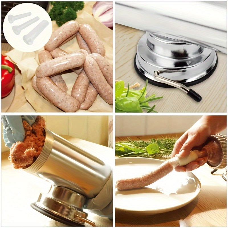 Sausage Stuffing Machine Set 2-Pound Capacity Aluminum Alloy Manual Kitchen Utensil