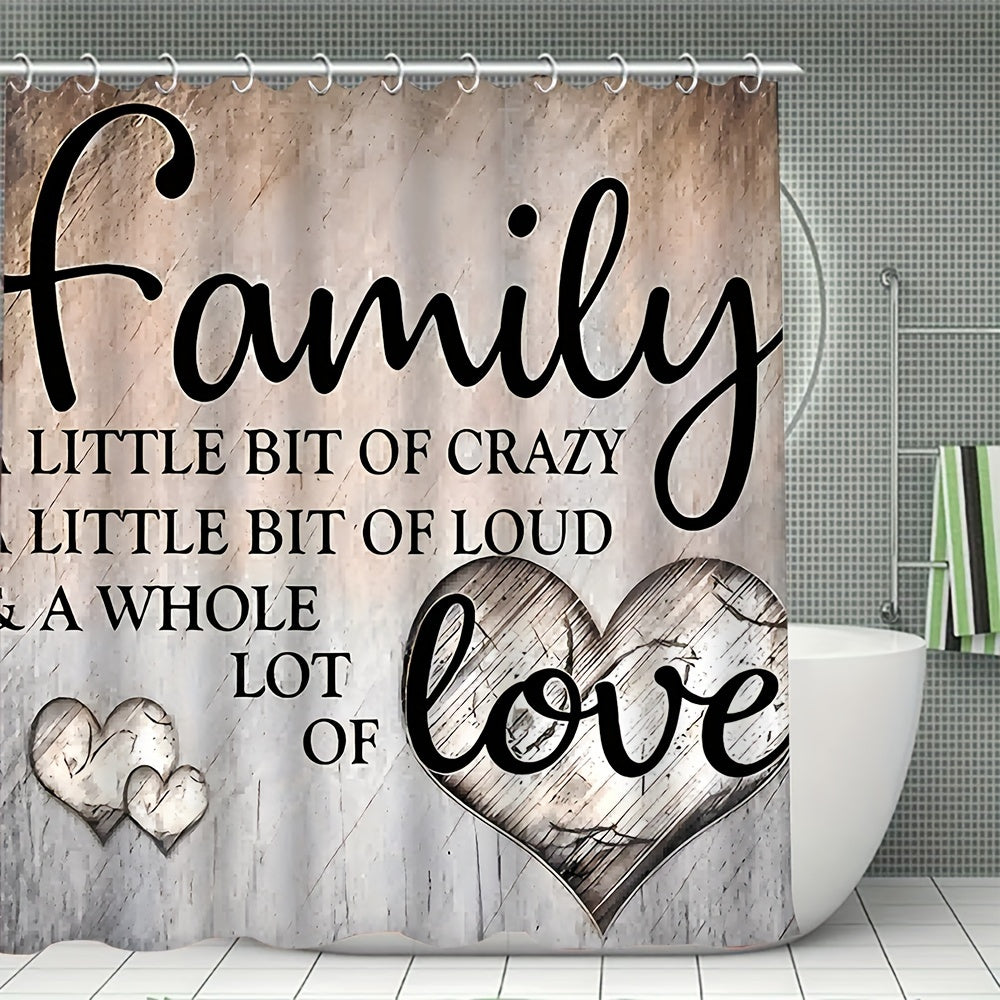 Bathroom Decor Set Includes 4 Pieces Water-Resistant Polyester Non-Slip Mat Rug Toilet Lid Cover and Hooks