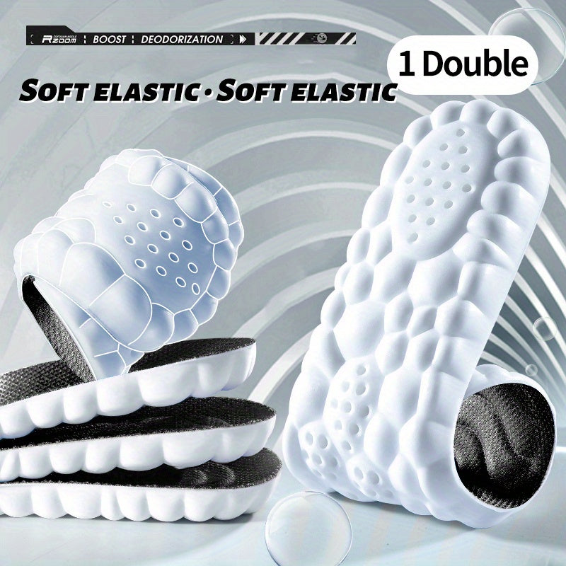 Unisex Breathable 4D Sports Insoles Shock Absorption Running Shoe Pads